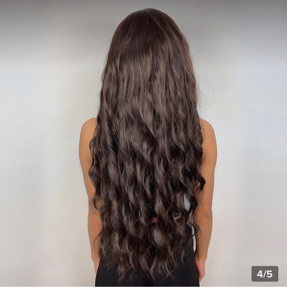 Brown I Wavy I Synthetic Wig I 35 inches